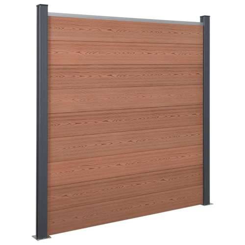 Set panela za ogradu smeđi 526 x 186 cm WPC - Smeđa 526 x 186 cm 1 Cijena