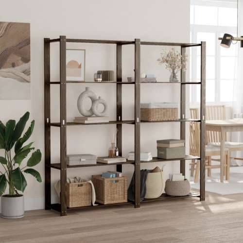 Stalak za pohranu 5 razina crni 170x38x170 cm masivna borovina Crna 170 x 38 x 170 cm 1 Cijena