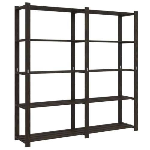 Stalak za pohranu 5 razina crni 170x38x170 cm masivna borovina Crna 170 x 38 x 170 cm 1 Cijena