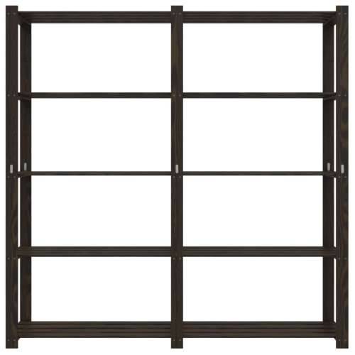 Stalak za pohranu 5 razina crni 170x38x170 cm masivna borovina Crna 170 x 38 x 170 cm 1 Cijena