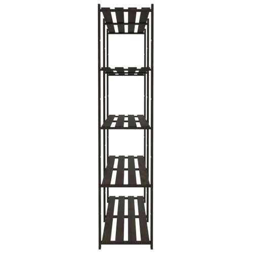 Stalak za pohranu 5 razina crni 170x38x170 cm masivna borovina Crna 170 x 38 x 170 cm 1 Cijena