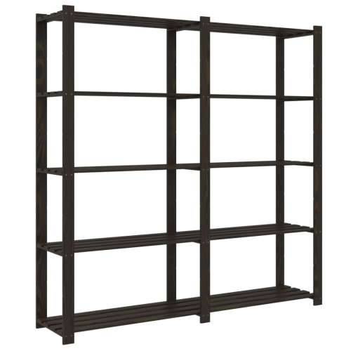 Stalak za pohranu 5 razina crni 170x38x170 cm masivna borovina Crna 170 x 38 x 170 cm 1 Cijena