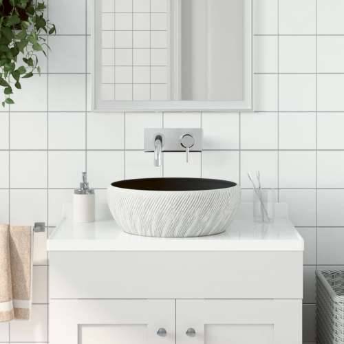 Nadgradni Lavabo - Umivaonik crno-sivi okrugli Φ 41 x 14 cm keramički Cijena