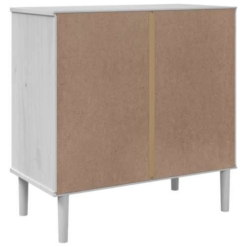 Komoda SENJA bijela izgled ratana 80x40x80 cm masivna borovina - Bijela 1 Cijena