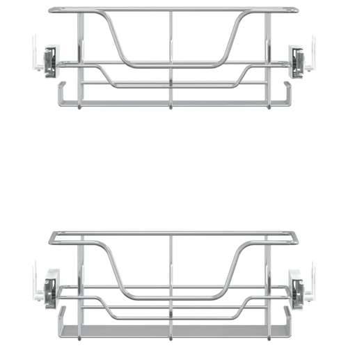 Izvlačne žičane košare 2 kom srebrne 45 cm - Srebrno 450 mm 2 Cijena