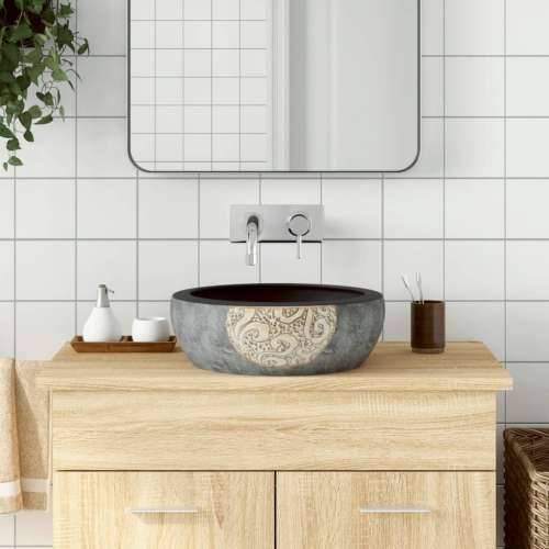 Nadgradni Lavabo - Umivaonik crno-smeđi okrugli Φ 41 x 14 cm keramički - Crna i smeđa Cijena