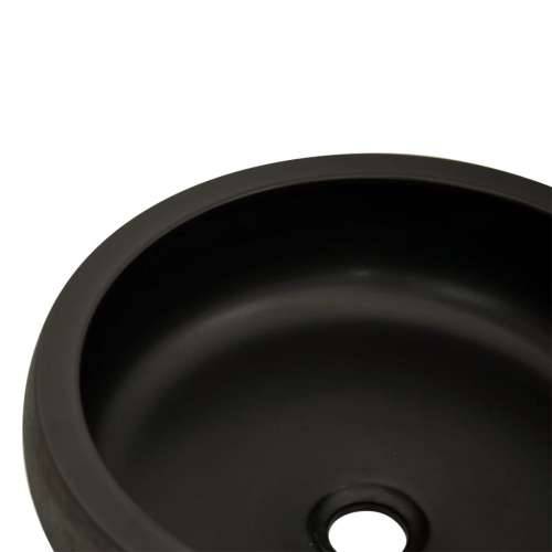 Nadgradni Lavabo - Umivaonik crno-smeđi okrugli Φ 41 x 14 cm keramički - Crna i smeđa Cijena