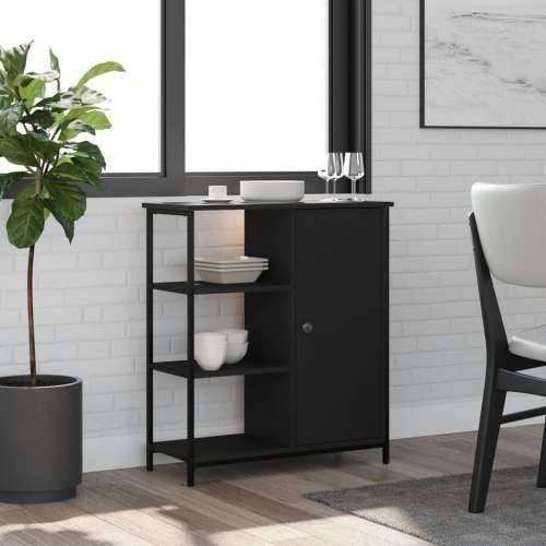 Komoda crna 70 x 30 x 80 cm od konstruiranog drva - Crna 1 Cijena