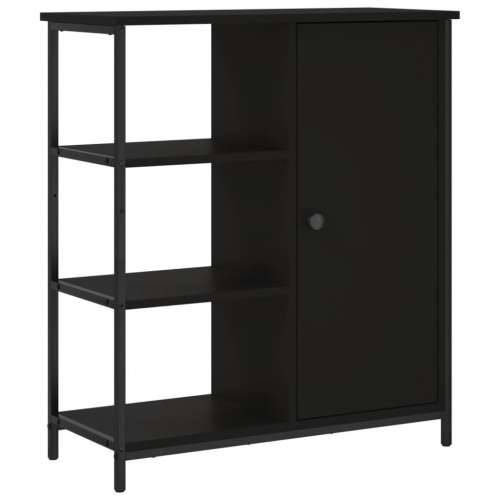 Komoda crna 70 x 30 x 80 cm od konstruiranog drva - Crna 1 Cijena