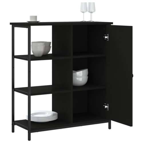 Komoda crna 70 x 30 x 80 cm od konstruiranog drva - Crna 1 Cijena