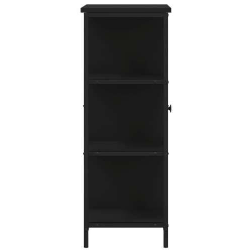 Komoda crna 70 x 30 x 80 cm od konstruiranog drva - Crna 1 Cijena