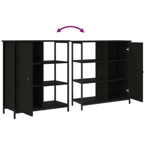 Komoda crna 70 x 30 x 80 cm od konstruiranog drva - Crna 1 Cijena