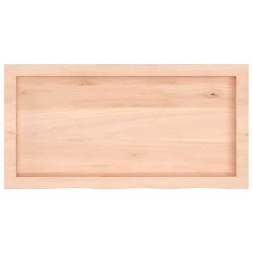 Kupaonska radna ploča 80x40x(2-6) cm netretirano masivno drvo - Prirodna 80 x 40 x 6 cm Cijena