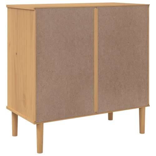 Komoda SENJA smeđa izgled ratana 80x40x80cm masivna borovina - Smeđa 1 Cijena