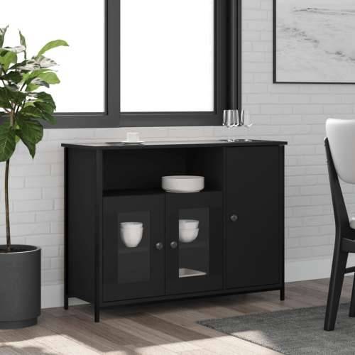 Komoda crna 100x35x75 cm od konstruiranog drva - Crna 1 Cijena