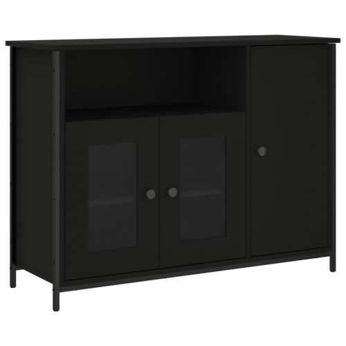 Komoda crna 100x35x75 cm od konstruiranog drva - Crna 1 Cijena