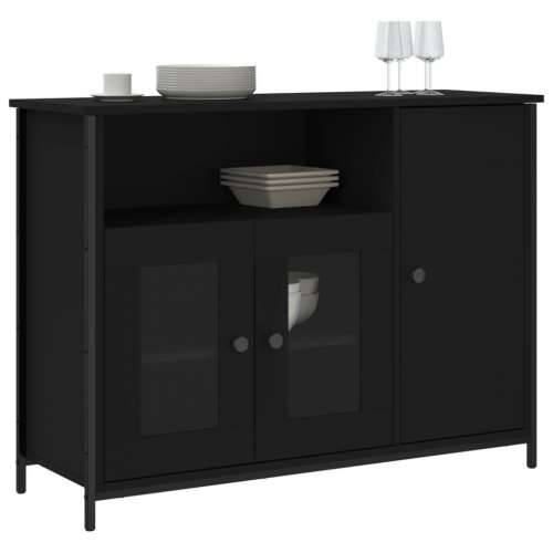 Komoda crna 100x35x75 cm od konstruiranog drva - Crna 1 Cijena