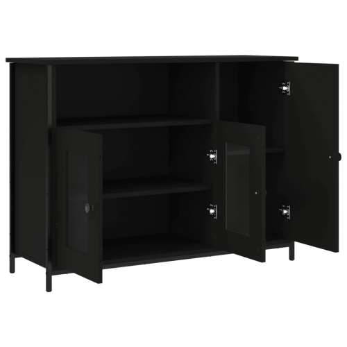 Komoda crna 100x35x75 cm od konstruiranog drva - Crna 1 Cijena