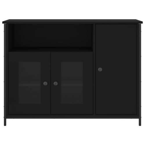 Komoda crna 100x35x75 cm od konstruiranog drva - Crna 1 Cijena