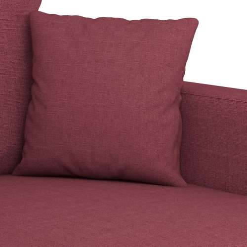 2-dijelni set sofa s jastucima crvena boja vina od tkanine boja crnog vina s jastučićima Cijena