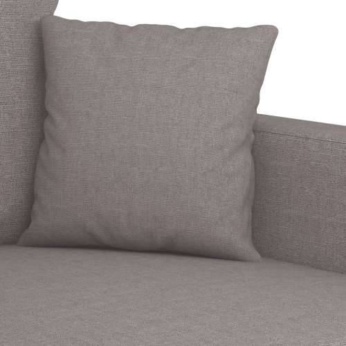 3-dijelni set sofa s jastucima smeđesivi od tkanine - Sivo-smeđa s jastučićima i tabureom Cijena