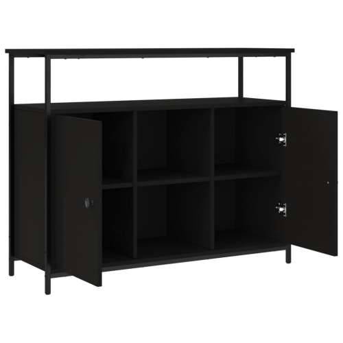 Komoda crna 100 x 35 x 80 cm od konstruiranog drva - Crna 1 Cijena