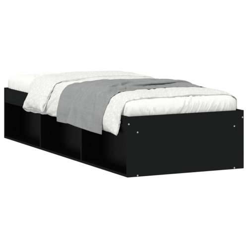 Okvir kreveta crni 75 x 190 cm mali za jednu osobu - Crna 75 x 190 cm Cijena
