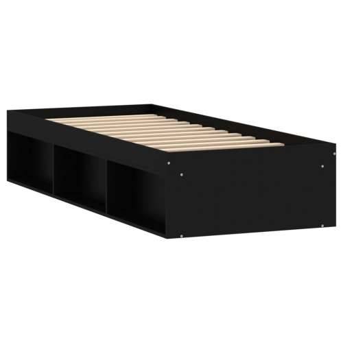 Okvir kreveta crni 75 x 190 cm mali za jednu osobu - Crna 75 x 190 cm Cijena