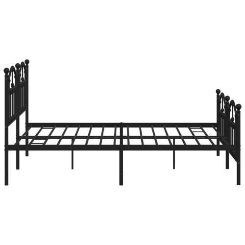 Metalni okvir kreveta uzglavlje i podnožje crni 183x213 cm Cijena