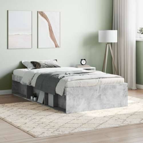Okvir kreveta siva boja betona 90 x 190 cm - Beton siva 90 x 190 cm Cijena