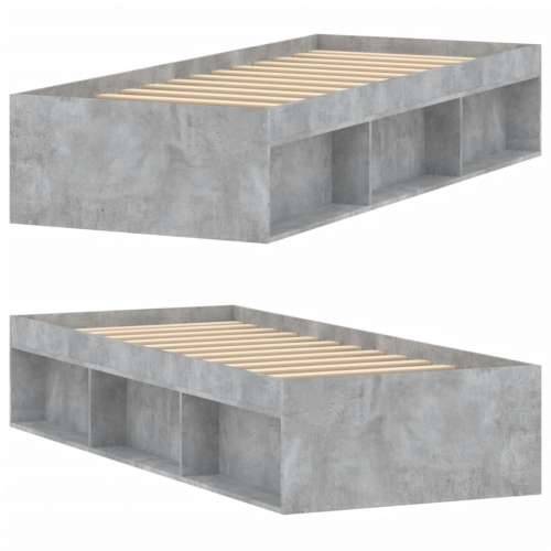 Okvir kreveta boja betona 75 x 190 cm mali za jednu osobu - Beton siva 75 x 190 cm Cijena