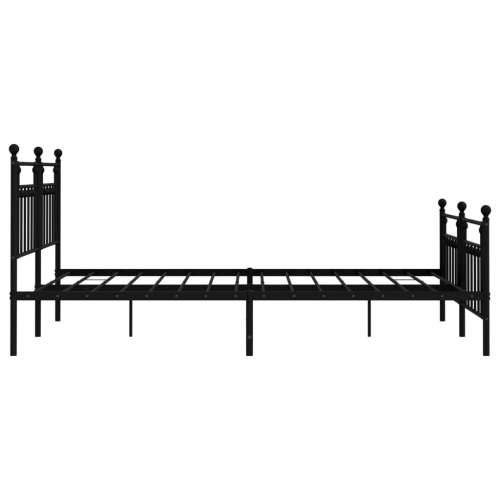 Metalni okvir kreveta uzglavlje i podnožje crni 183x213 cm - Crna 183 x 213 cm s uzglavljem i podnožjem Cijena