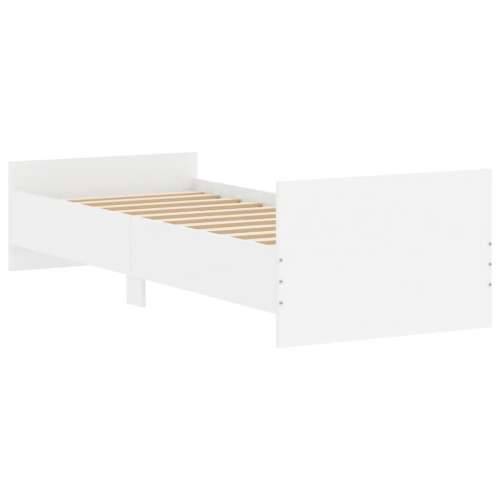 Okvir kreveta bijeli 75 x 190 cm mali od konstruiranog drva - Bijela 75 x 190 cm Cijena