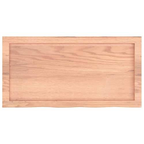 Kupaonska radna ploča svjetlosmeđa 80x40x(2-6) cm masivno drvo Svjetlosmeđa 80 x 40 x 6 cm Cijena