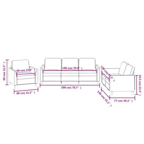 3-dijelni set sofa s jastucima krem od umjetne kože - Krema s jastučićima Cijena