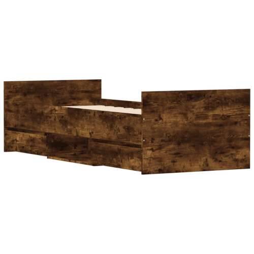 Okvir kreveta s uzglavljem i podnožjem boja hrasta 75 x 190 cm - Dimljeni hrast 75 x 190 cm Cijena
