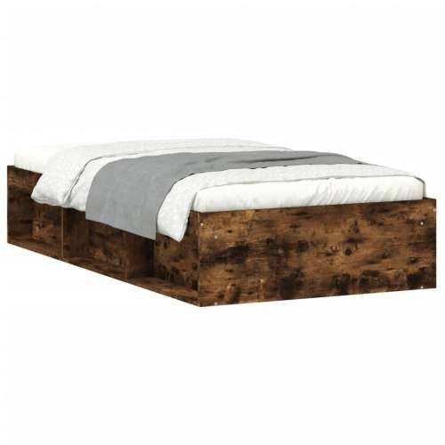Okvir za krevet boja dimljenog hrasta 100x200 cm - Dimljeni hrast 100 x 200 cm Cijena