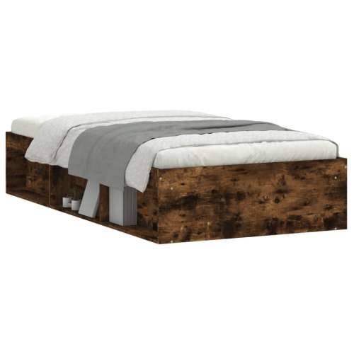 Okvir za krevet boja dimljenog hrasta 100x200 cm - Dimljeni hrast 100 x 200 cm Cijena
