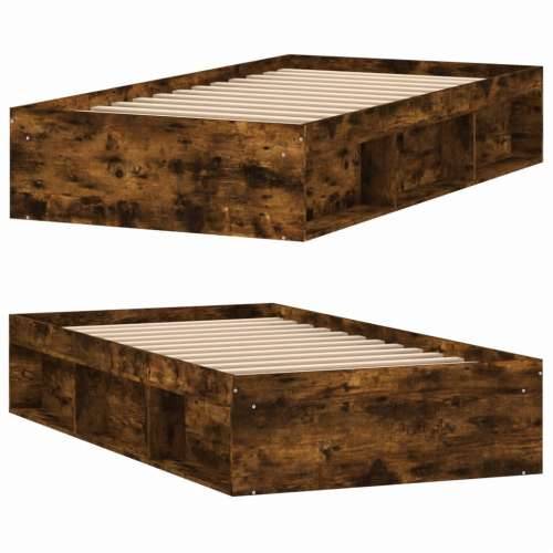 Okvir za krevet boja dimljenog hrasta 100x200 cm - Dimljeni hrast 100 x 200 cm Cijena