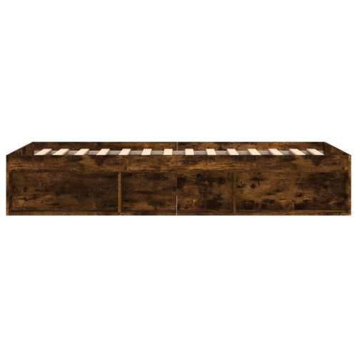 Okvir za krevet boja dimljenog hrasta 100x200 cm - Dimljeni hrast 100 x 200 cm Cijena