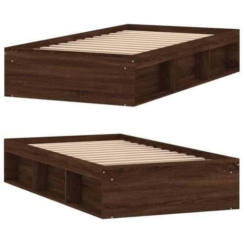 Okvir za krevet smeđa boja hrasta hrasta 100x200 cm - Smeđi hrast 100 x 200 cm Cijena