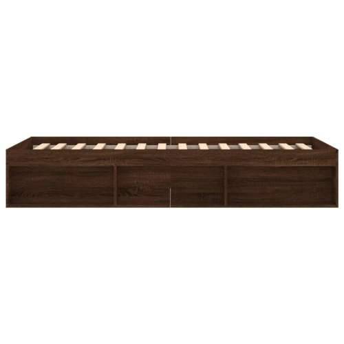 Okvir za krevet smeđa boja hrasta hrasta 100x200 cm - Smeđi hrast 100 x 200 cm Cijena