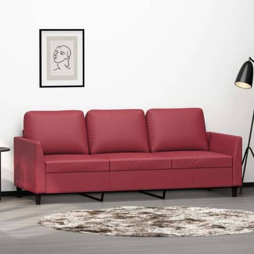 Trosjed crvena boja vina 180 cm od umjetne kože - boja crnog vina 180 cm Cijena