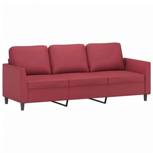 Trosjed crvena boja vina 180 cm od umjetne kože - boja crnog vina 180 cm Cijena