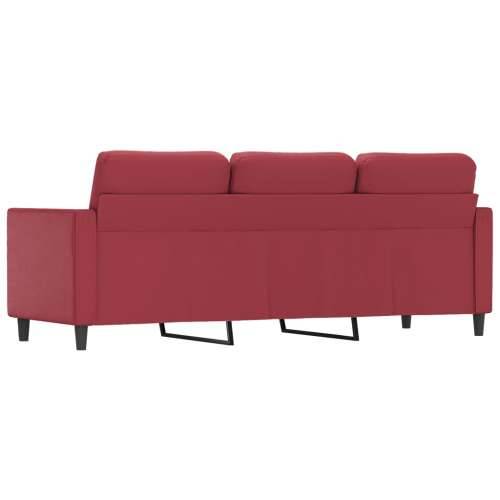 Trosjed crvena boja vina 180 cm od umjetne kože - boja crnog vina 180 cm Cijena