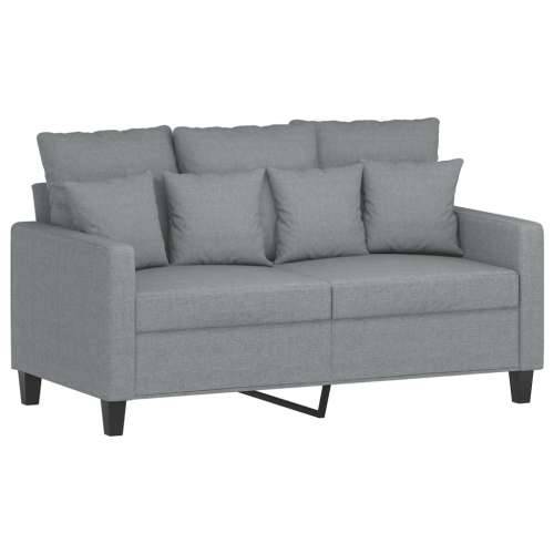 4-dijelni set sofa s jastucima svjetlosivi od tkanine - Svjetlosiva s jastucima i tabureom Cijena
