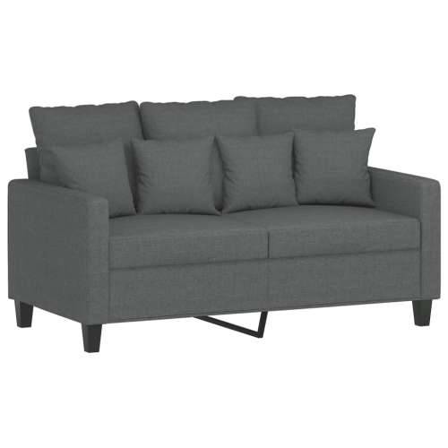 2-dijelni set sofa s jastucima tamnosivi od tkanine - Tamno siva s jastučićima Cijena