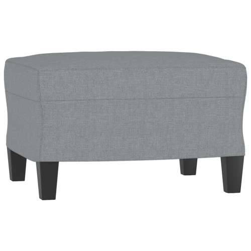 3-dijelni set sofa s jastucima svjetlosivi od tkanine Svjetlosiva s jastučićima i tabureom Cijena