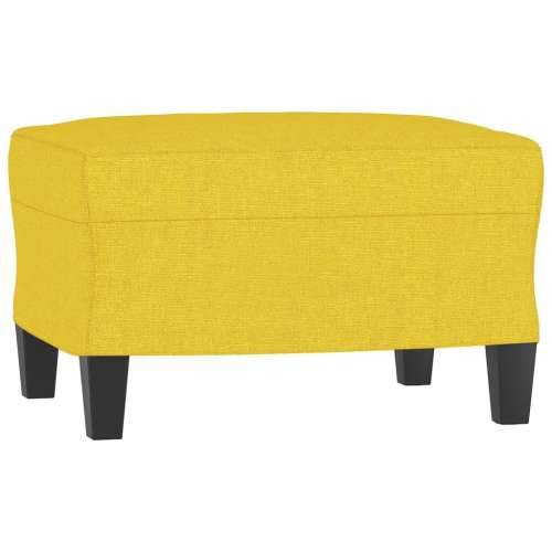 3-dijelni set sofa s jastucima svjetložuti od tkanine - Svjetložuta s jastučićima i tabureom Cijena