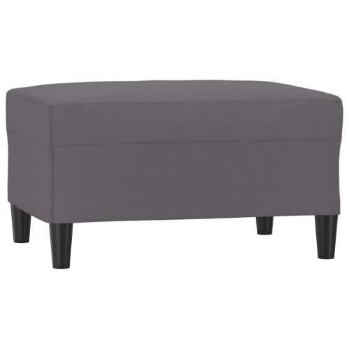 4-dijelni set sofa s jastucima sivi od umjetne kože - Siva s jastučićima i tabureom Cijena